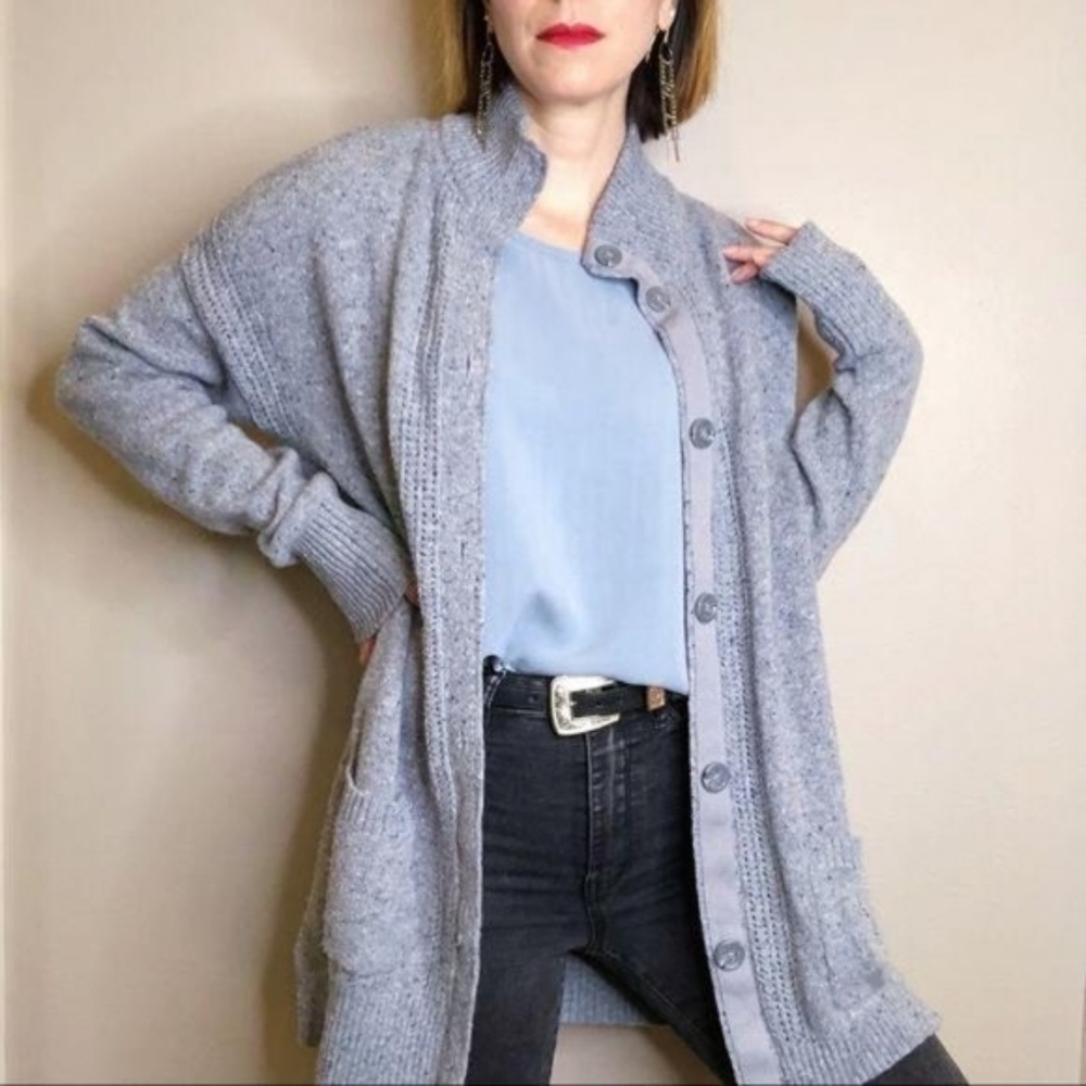 💘 Royal Robbins merino wool button front cardigan L - Picture 2 of 12